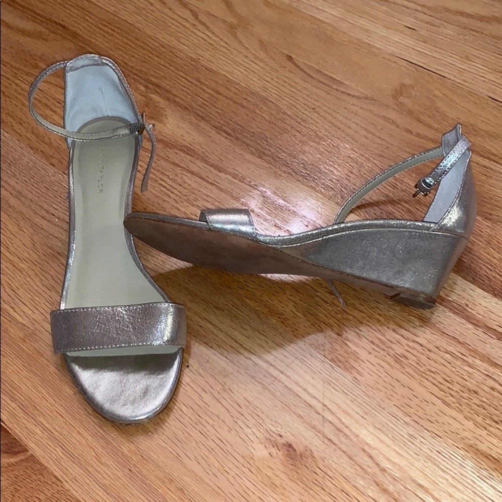 Metallic Gold micro wedge heel